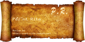 Pánt Rita névjegykártya
